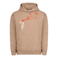 Pigment Burro banksy headshot butterfly Urban Hoodie - ArtChic