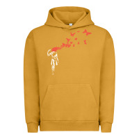 Pigment Peanut Butter banksy headshot butterfly Urban Hoodie - ArtChic