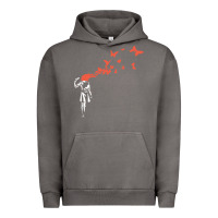 Pigment Tornado banksy headshot butterfly Urban Hoodie - ArtChic