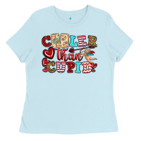 Baby Blue cooler than cupid Ladies Tee - OliviaCreatesArt