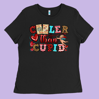 Cooler Than Cupid Ladies Tee Designed By Oliviacreatesart