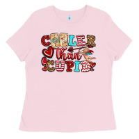 Bubblegum Pink cooler than cupid Ladies Tee - OliviaCreatesArt