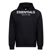 Black fear of god essentials Urban Hoodie - ArtChic