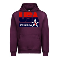 Mauve Wine usa basketball Urban Hoodie - ArtChic