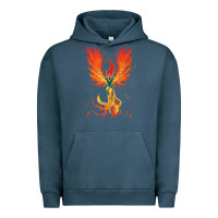 Pigment Midnight Navy X-Men Jean Grey Phoenix Cosmic Flames Urban Hoodie - ArtChic