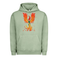 Pigment Oil Green X-Men Jean Grey Phoenix Cosmic Flames Urban Hoodie - ArtChic