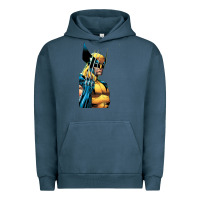 Pigment Midnight Navy wolverine 3 Urban Hoodie - ArtChic