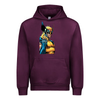 Mauve Wine wolverine 3 Urban Hoodie - ArtChic