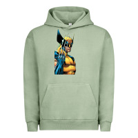 Pigment Oil Green wolverine 3 Urban Hoodie - ArtChic