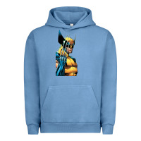 Pigment Pebble Blue wolverine 3 Urban Hoodie - ArtChic