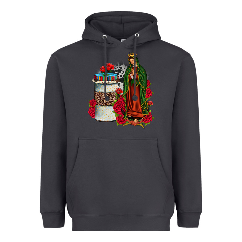 Our Lady Of Guadalupe Coffee Heavyweight Hoodie by JahusDesignShop | Teevron