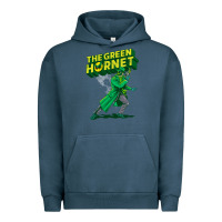 Pigment Midnight Navy the vintage green hornet Urban Hoodie - ArtChic
