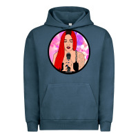Pigment Midnight Navy red hair girl singing Urban Hoodie - ArtChic