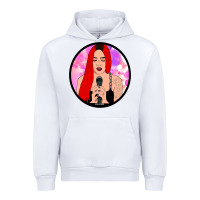 White red hair girl singing Urban Hoodie - ArtChic