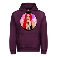 Mauve Wine red hair girl singing Urban Hoodie - ArtChic