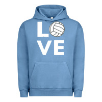 Pigment Pebble Blue girls love volleyball Urban Hoodie - ArtChic