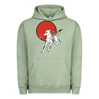 Pigment Oil Green Okami Urban Hoodie - ArtChic