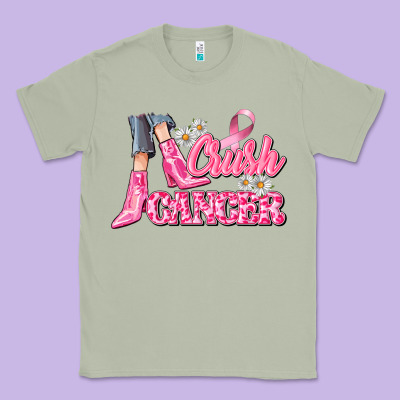 Crush Cancer Classic Tee Designed By Cowgirlartshop