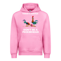 Fuchsia Pink hei hei today's advice don't be a peckerhead Urban Hoodie - ArtChic