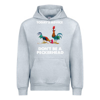Heather Grey hei hei today's advice don't be a peckerhead Urban Hoodie - ArtChic