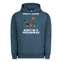 Pigment Midnight Navy hei hei today's advice don't be a peckerhead Urban Hoodie - ArtChic