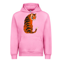 Fuchsia Pink tiger Urban Hoodie - ArtChic