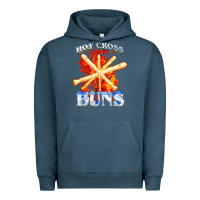 Pigment Midnight Navy hot cross buns t shirt Urban Hoodie - ArtChic