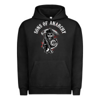Pigment Black horror skull sons of anarchy Urban Hoodie - ArtChic