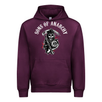 Mauve Wine horror skull sons of anarchy Urban Hoodie - ArtChic