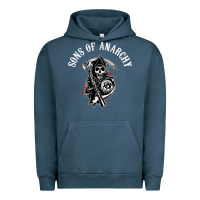 Pigment Midnight Navy horror skull sons of anarchy Urban Hoodie - ArtChic
