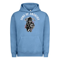Pigment Pebble Blue horror skull sons of anarchy Urban Hoodie - ArtChic