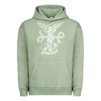 Pigment Oil Green st michael archangel catholic angel defend us Urban Hoodie - ArtChic