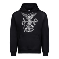 Black st michael archangel catholic angel defend us Urban Hoodie - ArtChic