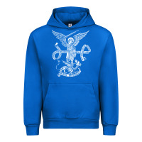 Cobalt st michael archangel catholic angel defend us Urban Hoodie - ArtChic