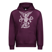 Mauve Wine st michael archangel catholic angel defend us Urban Hoodie - ArtChic