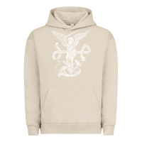 Pigment French Oak st michael archangel catholic angel defend us Urban Hoodie - ArtChic