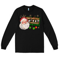 Black santa cassette Long Sleeve Tee - FaDigitalArtStudio