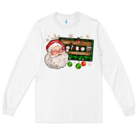 White santa cassette Long Sleeve Tee - FaDigitalArtStudio