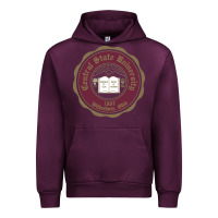 Mauve Wine College of  central state Wilberfroce 1887 Urban Hoodie - ArtChic