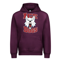 Mauve Wine Fairbanks Ice Dogs Urban Hoodie - ArtChic