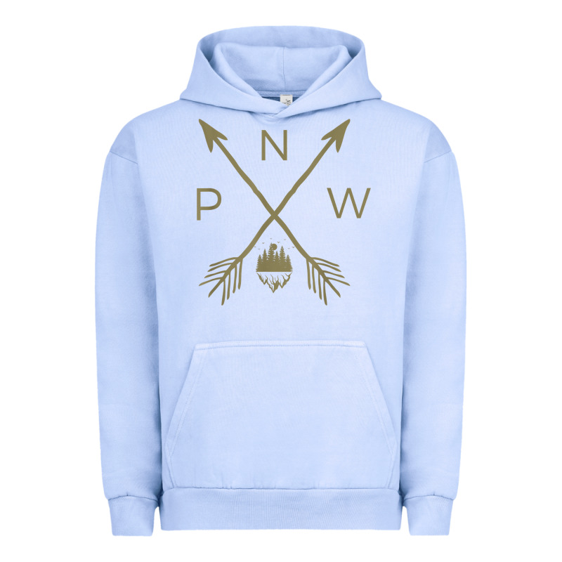Pacific Northwest Mountain  Cool Pnw Pacific Northwest T Shirt Urban Hoodie by ArtChic | Teevron