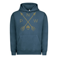 Pigment Midnight Navy pacific northwest mountain  cool pnw pacific northwest t shirt Urban Hoodie - ArtChic