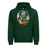 Forest Green Puffin Rock gift for fans puffin rock characters Urban Hoodie - ArtChic