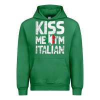 Emerald Kiss Me I'm Italian Urban Hoodie - ArtChic