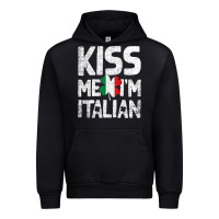 Black Kiss Me I'm Italian Urban Hoodie - ArtChic