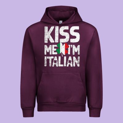 Kiss Me I'm Italian Urban Hoodie Designed By Artchic