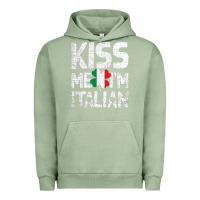 Pigment Oil Green Kiss Me I'm Italian Urban Hoodie - ArtChic
