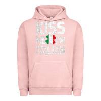 Pigment Salmon Kiss Me I'm Italian Urban Hoodie - ArtChic