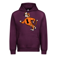 Mauve Wine Vintage Walking Angry Tiger Idaho State Urban Hoodie - ArtChic