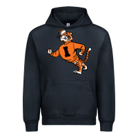 Navy Vintage Walking Angry Tiger Idaho State Urban Hoodie - ArtChic
